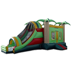 tropical-4-in-1-combo-bouncer-rental Tropical combo bouncer rental