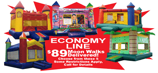 Economy Specials on Bouncy Castles, Bounce Houses and Moonwalks